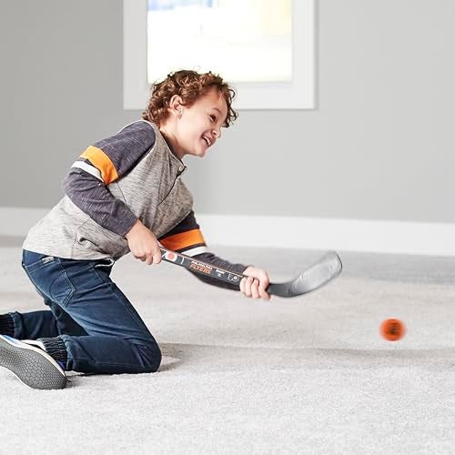 Franklin Sports Philadelphia Flyers NHL Mini Hockey Stick Set - NHL Team Knee Hockey Stick and Ball Set - Two Players - Great Toy for Kids - Image 5