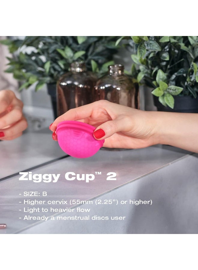 Intimina Ziggy Cup 2 ExtraThin Reusable Menstrual Disc Menstrual Cup with Flatfit Design Menstrual Cups Ring Period Products Size B - Image 4