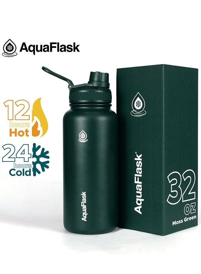 AquaFlask 22oz/32oz Stainless Steel Double-walled Vacuum Insulated Water Bottles for 12-hour hot or 24-hour cold retention BPA-free - Image 1