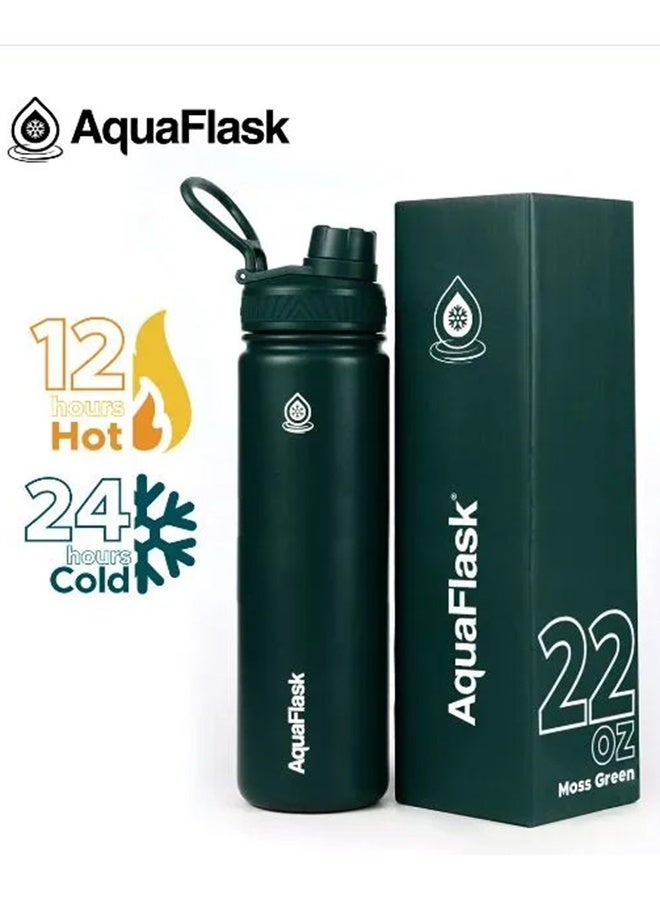 AquaFlask 22oz/32oz Stainless Steel Double-walled Vacuum Insulated Water Bottles for 12-hour hot or 24-hour cold retention BPA-free - Image 2