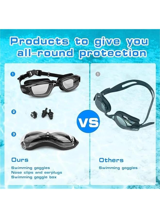HOOKOR Swim Goggles Swimming Goggles Anti Fog No Leaking UV Protection Safety Goggles for Adult Women Men Teenager - Image 2