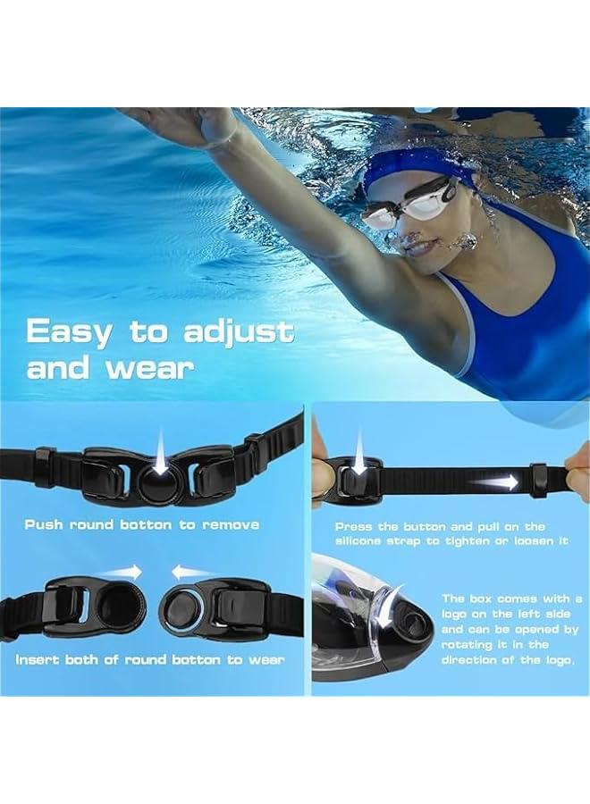 HOOKOR Swim Goggles Swimming Goggles Anti Fog No Leaking UV Protection Safety Goggles for Adult Women Men Teenager - Image 5