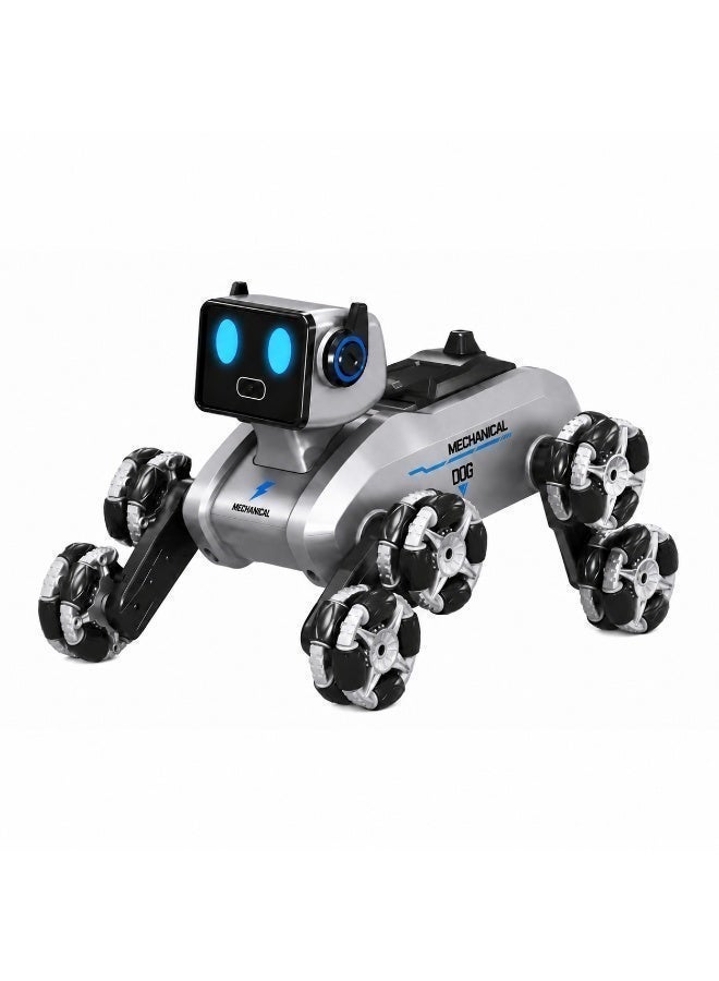LNKOO Remote-controlled robot, 2.4GHz robot dog, eight-wheel drive stunt robot, with music and lights, sensor control, 1 rechargeable batteries, a birthday gift for boys and children. - Image 5