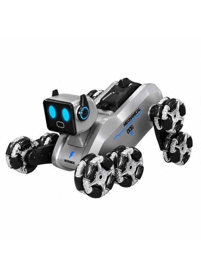 LNKOO Remote-controlled robot, 2.4GHz robot dog, eight-wheel drive stunt robot, with music and lights, sensor control, 1 rechargeable batteries, a birthday gift for boys and children. - Image 4