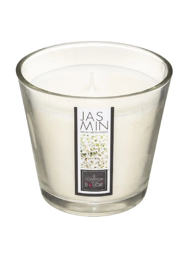 atmosphera Nina Long Lasting Aroma Jasmine Scented Candle White 190 g 172790M