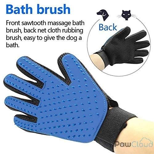 Elvana Cleaning Hair Brush Comb Animal Massage Dog Grooming True Touch Shedding Bath Gloves (Multicolor) - Image 2