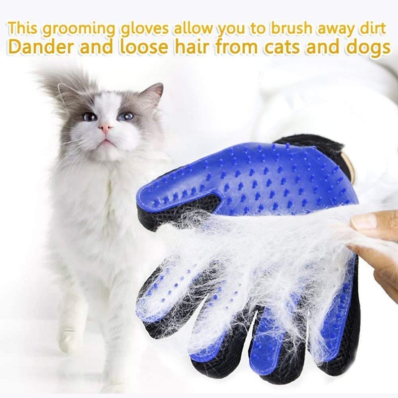 Elvana Cleaning Hair Brush Comb Animal Massage Dog Grooming True Touch Shedding Bath Gloves (Multicolor) - Image 5