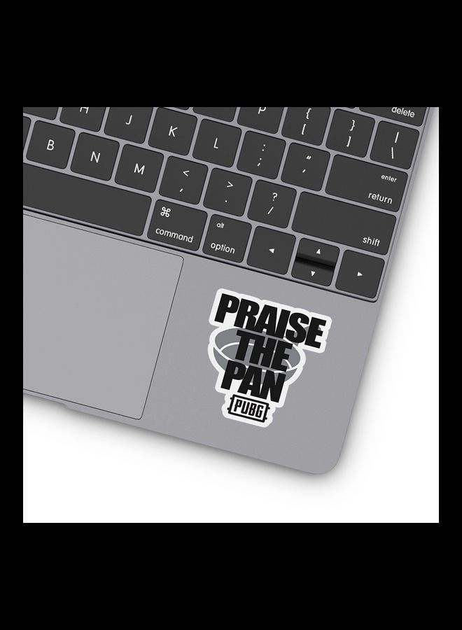 RKN Pubg Praise The Pan Vinyl Stickers For Laptop 3inch - Image 1
