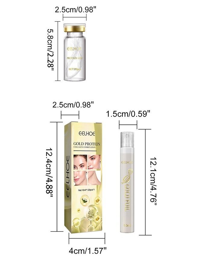 EELHOE - Instalift Protein Thread Lifting Set, Absorbable Soluble Protein Thread and Nano Gold Essence Combination, Face Lift Skin Firming, Reduce Fine Lines Wrinkle - Image 1