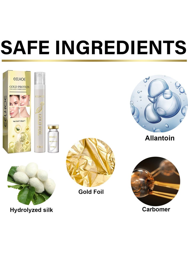 EELHOE - Instalift Protein Thread Lifting Set, Absorbable Soluble Protein Thread and Nano Gold Essence Combination, Face Lift Skin Firming, Reduce Fine Lines Wrinkle - Image 1