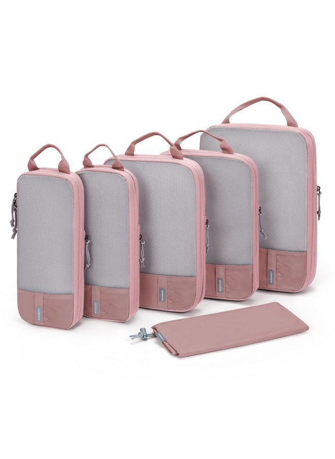 BAGSMART BAGSMART 6 Set Compression Packing Cubes for Travel, Lightweight Vacation Travel Essentials for Women, Travel Accessories for Suitcase Organizer Bags Set, Durable Luggage Organizer Travel Bags  - Image 1
