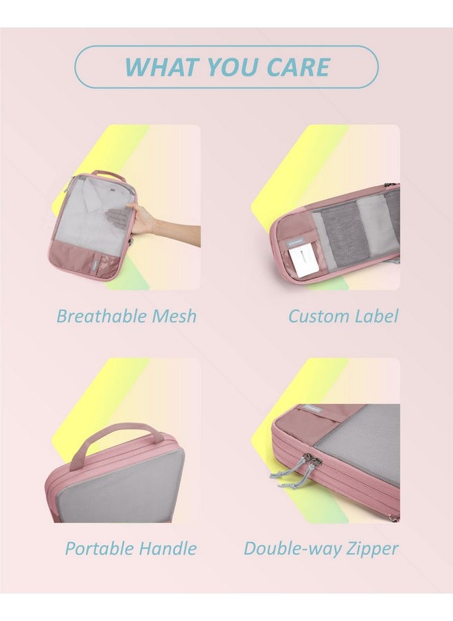 BAGSMART BAGSMART 6 Set Compression Packing Cubes for Travel, Lightweight Vacation Travel Essentials for Women, Travel Accessories for Suitcase Organizer Bags Set, Durable Luggage Organizer Travel Bags  - Image 5