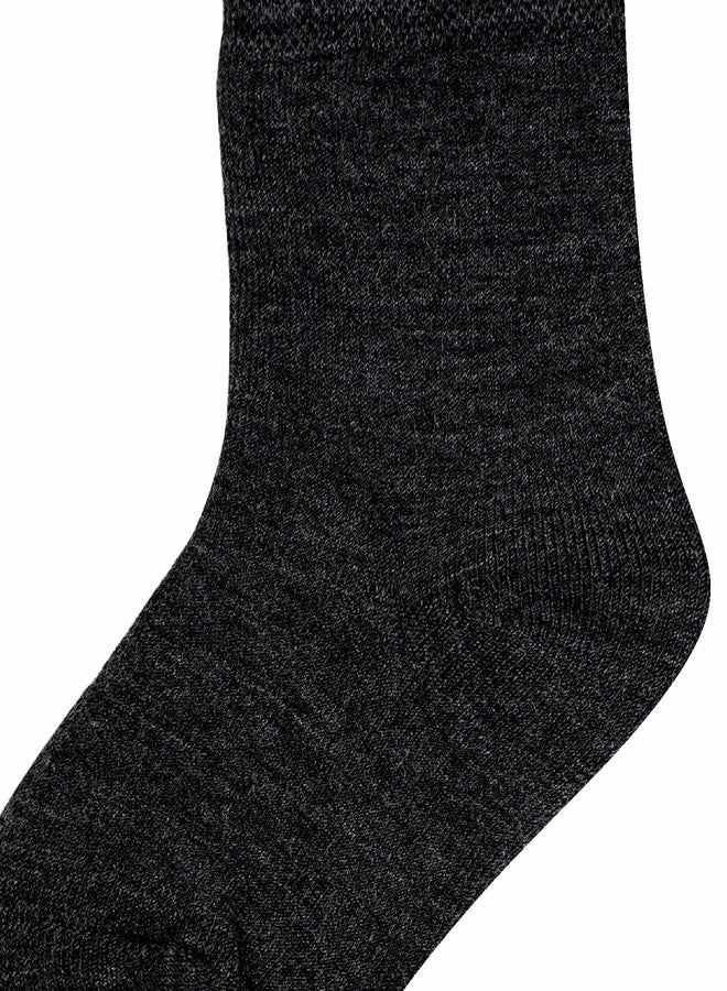 BODYCARE Unisex Kids Solid Socks Pack Of 3 - Anthra Melange… - Image 2