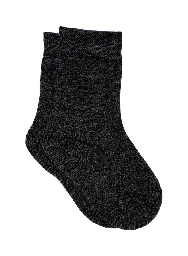 BODYCARE Unisex Kids Solid Socks Pack Of 3 - Anthra Melange… - Image 3