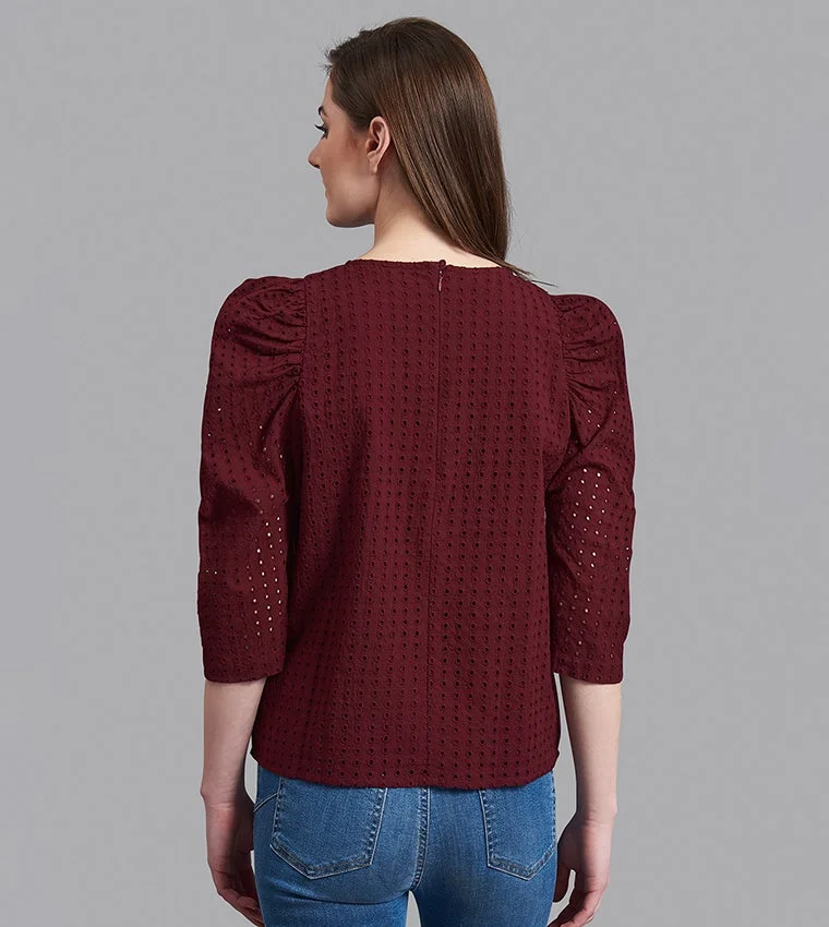 BEVERLY HILLS POLO CLUB  Ramadan Enchanted Eyelet Fashion Top for Women | Best Price UAE