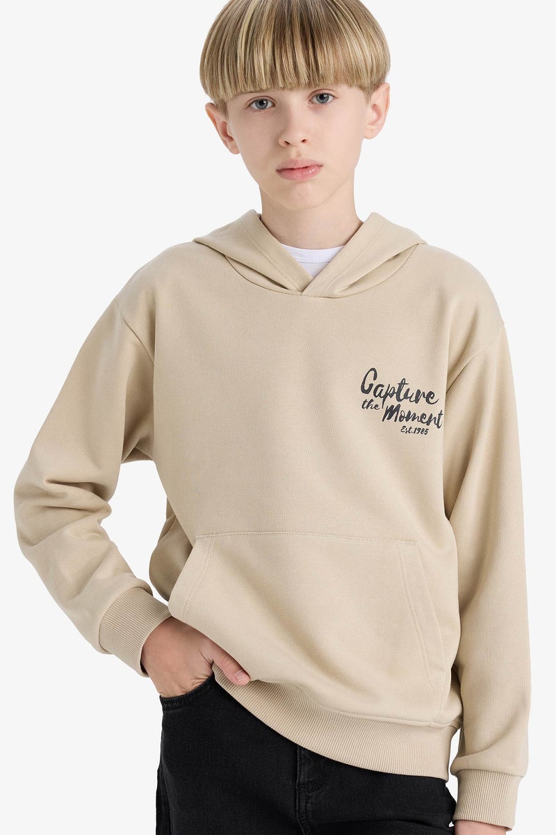 ديفاكتو سويت شيرت اولادي قصة عادية ببطانة ناعمة - Image 2