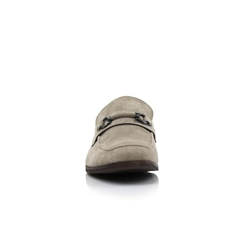 Ferro Aldo Men's Demitri Suede Horsebit Loafers | Classic Slip-On Moc Toe Dress Shoes | MFA19683 | in Beige Suede, Size 9 - Image 3