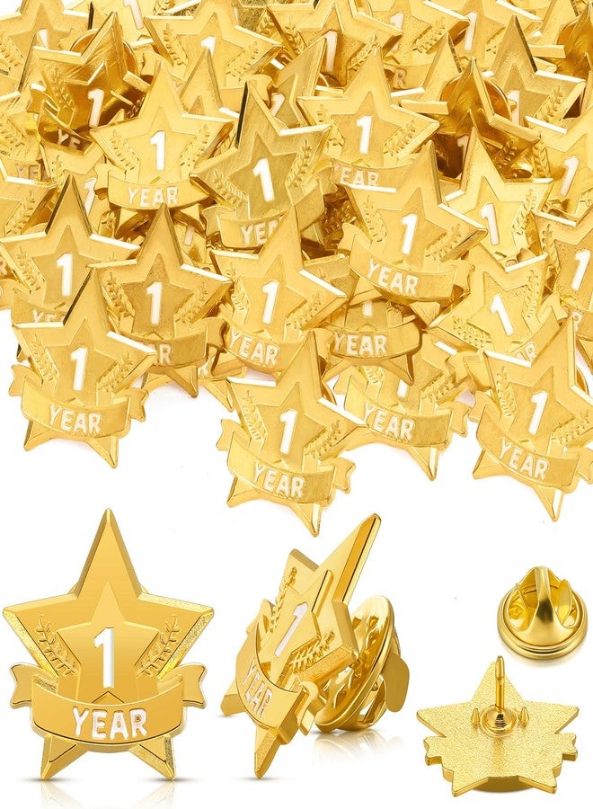 Remuuly 36 Pcs Year Service Award Star Lapel Pins Year of Service Award Lapel Pin Reward Star Pins for Long Standing Employees Volunteers - Image 1