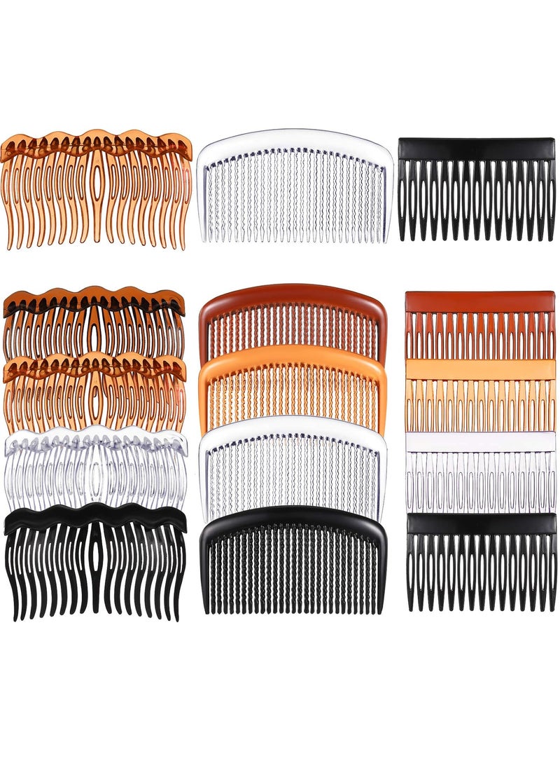 Chuangdi 12 Decorative Plastic Side Twist Hair Combs with Teeth for Women and Girls  Fine Hair Accessories with Styling Hair Side Combs 15 17 29 Teeth 