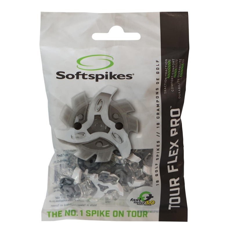 Softspikes Tour Flex Pro Golf Spikes Fast Twist 3018 Replacement Spikes Translucent White Also Fits TriLok SlimLok and Tour Lock Insert Systems