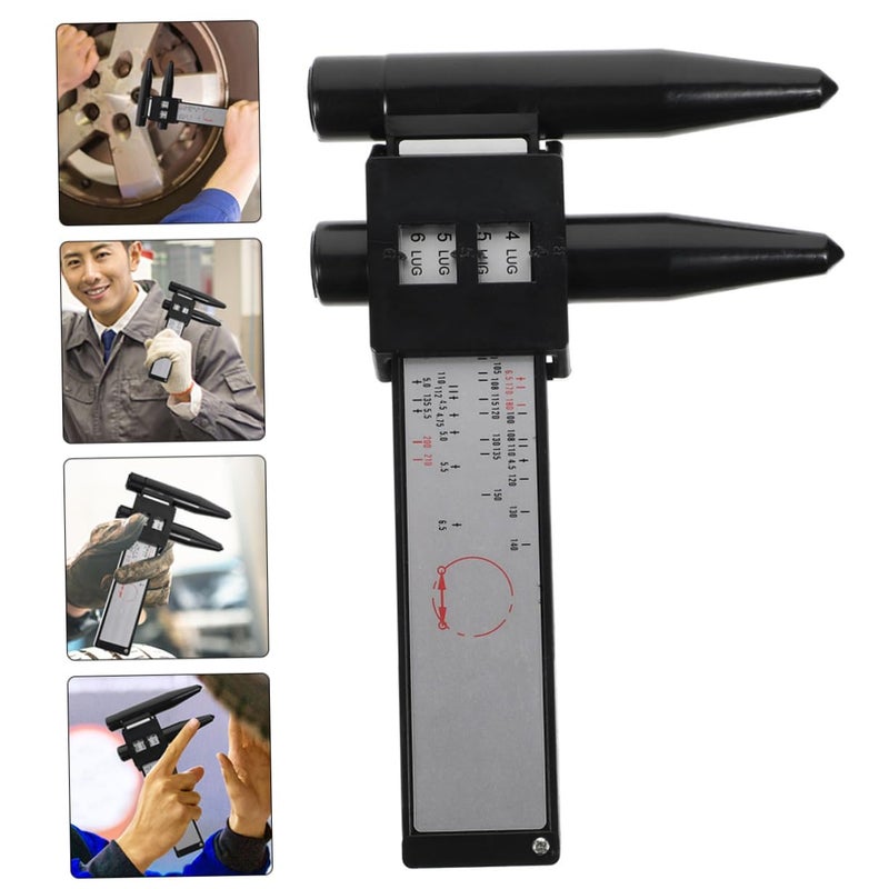 8 عجلة قياس حافة العجلة أداة قياس درجة المحور لقياس الفرجار الدقيق لحافة سيارة - Image 5