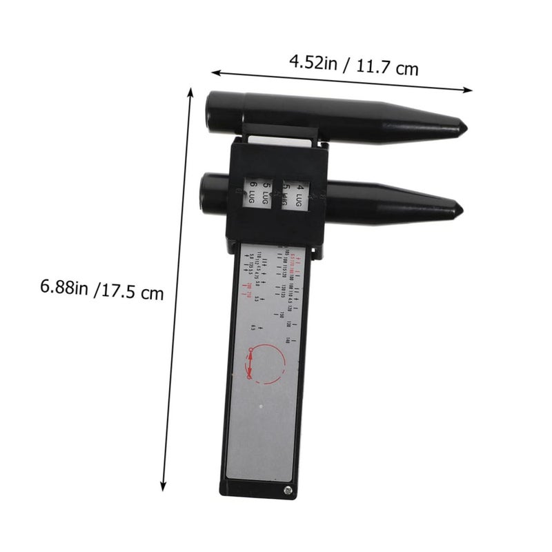 8 عجلة قياس حافة العجلة أداة قياس درجة المحور لقياس الفرجار الدقيق لحافة سيارة - Image 3