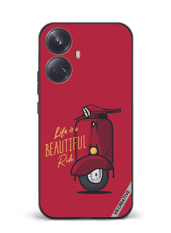 VR CREATIVE Protective Case Cover For Realme 10 Pro Plus Life Is A Beautiful Ride Design Multicolour - Image 1