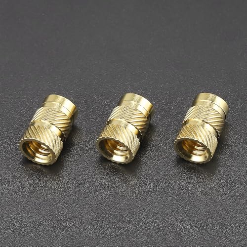 RoyceMart 50-Pack M6 x 12L x 8D Brass Threaded Inserts, Heat Set Knurled Nuts for 3D Printing & Plastics, Female Threaded Brass Inserts - Image 4