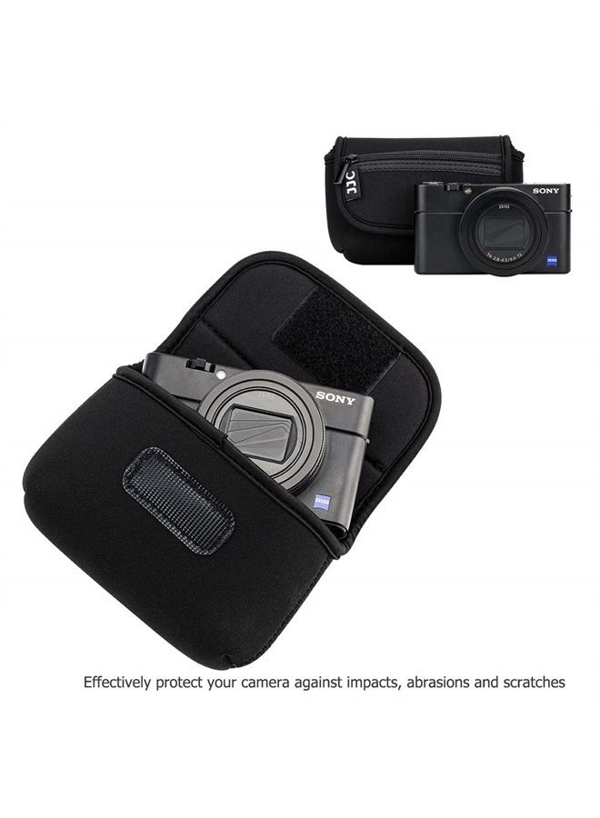 JJC Neoprene Compact Digital Camera Case Travel Pouch for Sony ZV-1 RX100 VII VA VI V IV III II DSC W800 W830 WX500 HX99 HX90V HX80 for Canon G7X III II G9X II SX740 SX730 SX620 SX610 ELPH 360 190 180 - Image 4