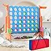 Tigasy Giant 4 Row Game with Carrying Bag and Mesh Fabric Giant 4toScore Game Set Suitable for Indoor and Outdoor Holiday Parties and Family GatheringsOrange - Image 2