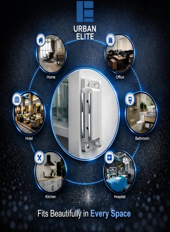 Urban Elite Magnetic Cabinet Door Catch (Pack of 6) - Heavy-Duty PVC Silent Closers, Strong Magnet for Cupboard, Wardrobe, Kitchen Cabinets - White - Image 3