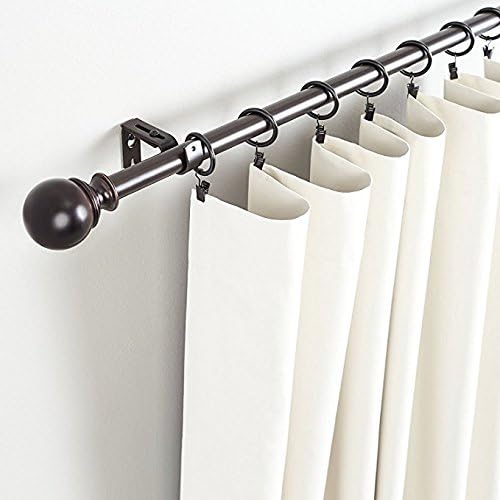 SHULABH CREATIVE Shulabh creative 20pcs Rustproof Drapery Matte Stainless Steel Metal Curtain Rings Clips 126 inch Drapery Rings Vintage Black 126 Interior Diameter  - Image 1