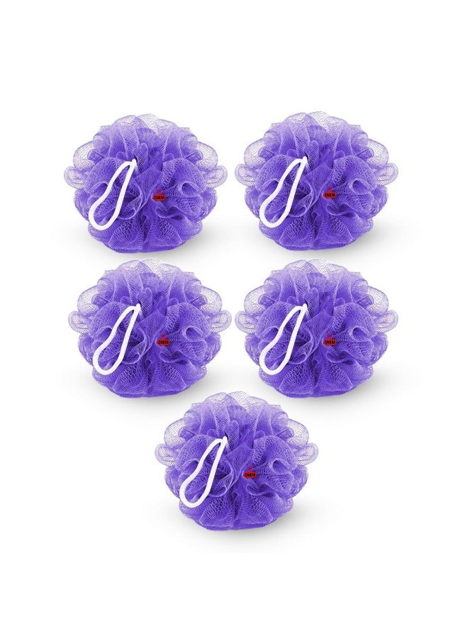 SNKM Loofah - Ultra Soft Mesh With Multiple Layers Of Fibrous Matrix | Skin Friendly, Gentle Exfoliation For A Fun Shower Time | Loufa/Luffa/Lufa/Poof/Pouf | 5 Loofahs (Pack of 5)