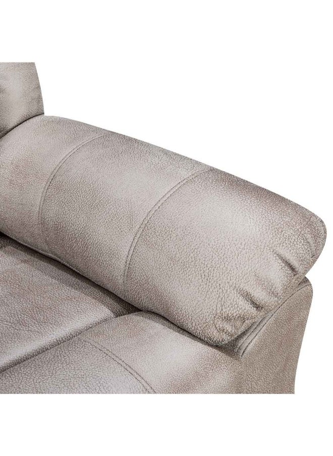 DANUBE HOME - Crisset 1-Seater Fabric Manual Recliner With Usb Port â€“ Comfortable Manual Recliner Chair Modern Recliner For Living Room Relaxing Sofa With Built-In Usb Charging Port - Grey - Image 1