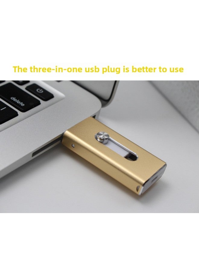 3.0 USB High Speed TYPE-C Mobile Phone U Disk Large Capacity Computer USB Three In One 32G Gift Corporate Logo-Color:Silver-Capacity:Nesting  - Image 4