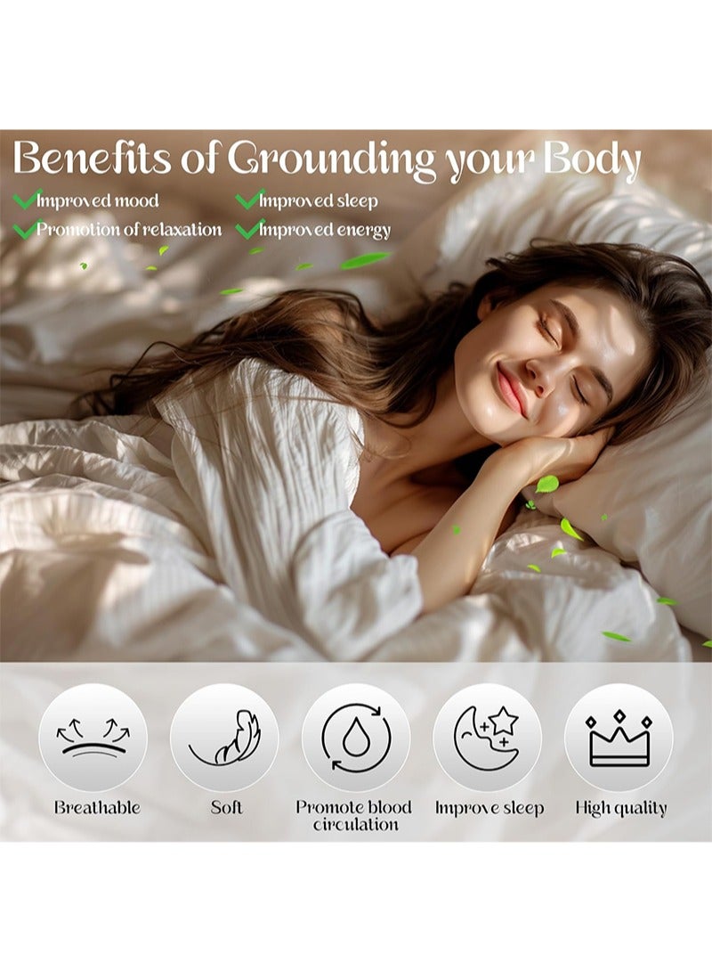 Aikanbo Grounding Mat for Bed，Grounding Pad for Sleep，May Improve Sleep，Reduce Anxiety，Pain，Inflammation，And Relieve Headaches，Anti-Slip PU Leather Grounding Mattress with Grounding Cord（68*150cm）  - Image 4