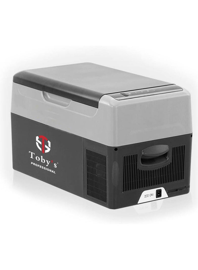 Toby's TR-21 Car Fridge 22 Liter Mini Fridge 12/24v Car Refrigerator Portable Camping Fridge Freezer Truck Electric Cool Box for Campervan RV Boat Travel Picnic,-20℃ to 20 ℃/Low Consumption - Image 1