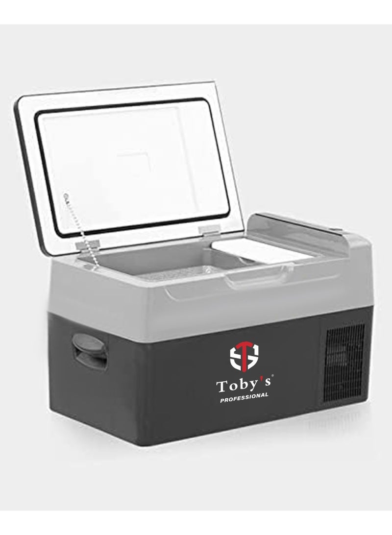 Toby's TR-21 Car Fridge 22 Liter Mini Fridge 12/24v Car Refrigerator Portable Camping Fridge Freezer Truck Electric Cool Box for Campervan RV Boat Travel Picnic,-20℃ to 20 ℃/Low Consumption - Image 2