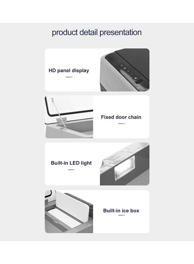 Toby's TR-21 Car Fridge 22 Liter Mini Fridge 12/24v Car Refrigerator Portable Camping Fridge Freezer Truck Electric Cool Box for Campervan RV Boat Travel Picnic,-20℃ to 20 ℃/Low Consumption - Image 4