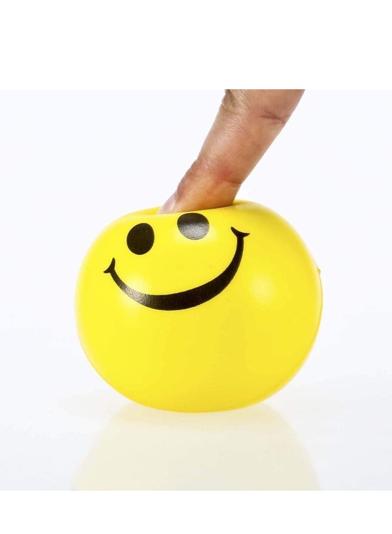 ALCOACH Stress Balls Stress Ball Stress Relief Ball Smiley Balls, Hand Exercise Balls, Perfect for Stress Anxiety Relief (3 Pack, Yellow) - Image 3
