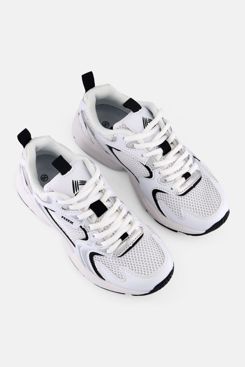 RBX Women Lace Up Outdoor Shoes, White  - Image 4
