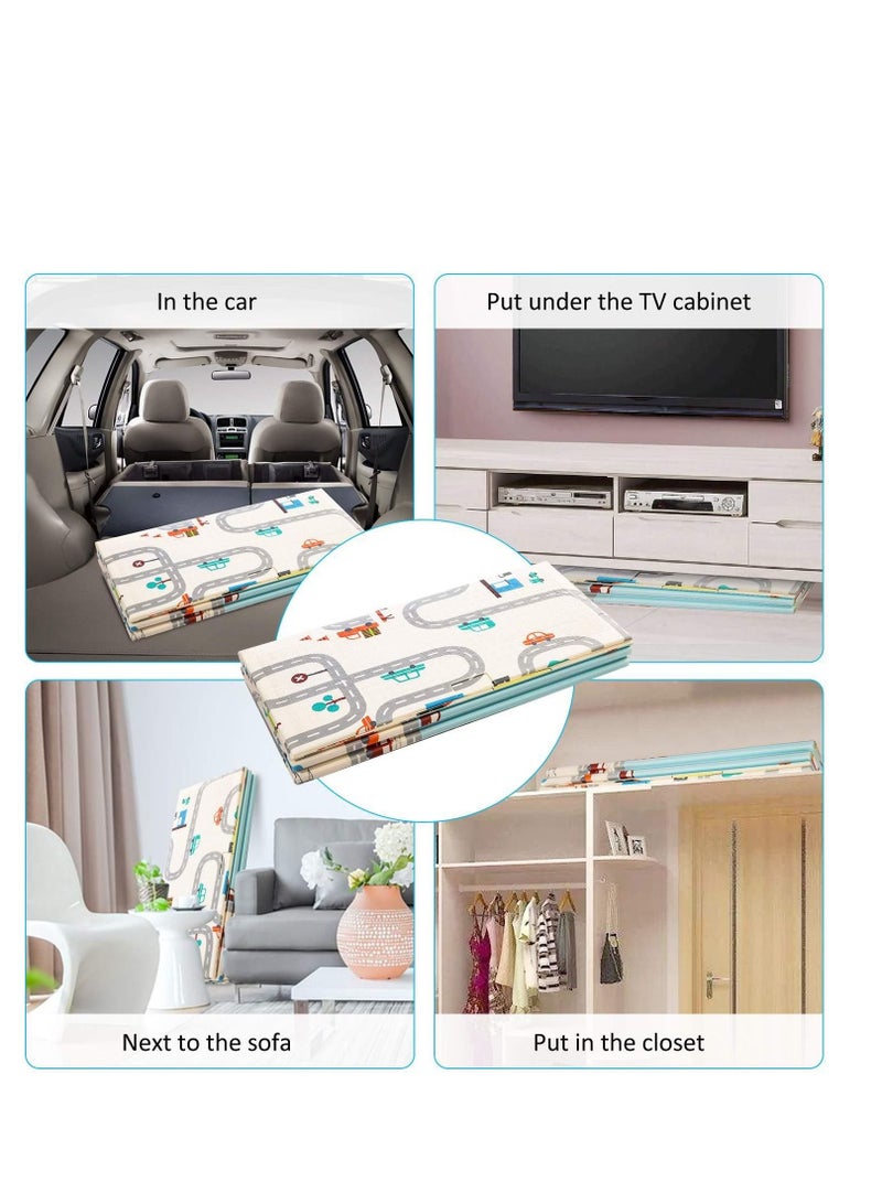 DARIYAH 200 X 180 X 1 cm Baby Crawling Play Floor mat Foam Non-Toxic Foldable Reversible Playing Mat-Dinosaur & Different Designs - Image 5