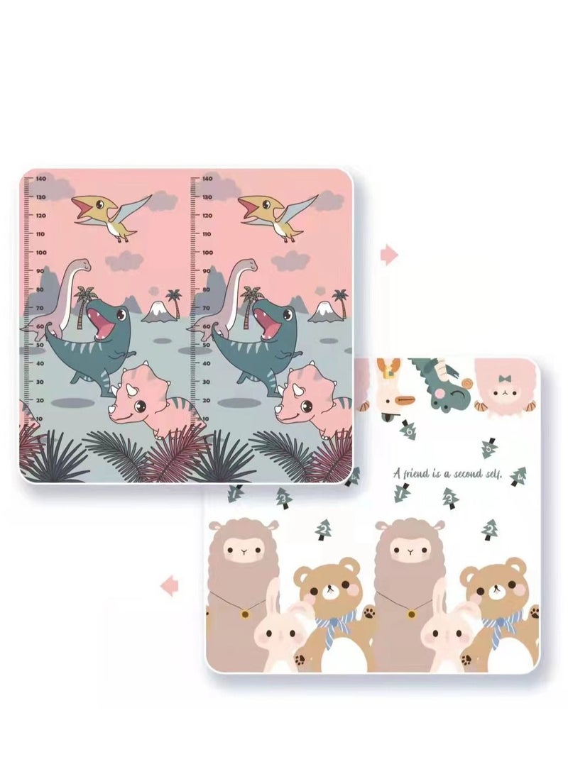 DARIYAH 200 X 180 X 1 cm Baby Crawling Play Floor mat Foam Non-Toxic Foldable Reversible Playing Mat-Dinosaur & Different Designs - Image 1