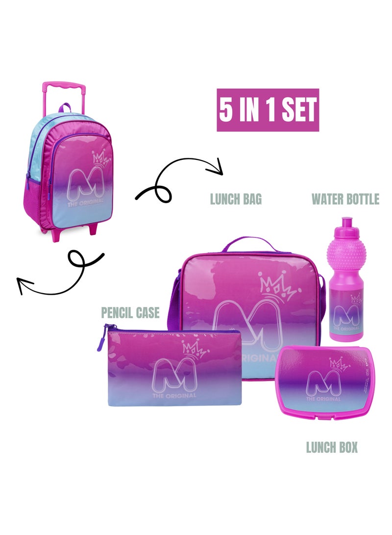 Trucare Motto CBPC6 5In1 Trolley Box Set 16" I Trolley I Lunch Bag I Water Bottle I Pencil Case I Lunch Box I Packaging - Image 5