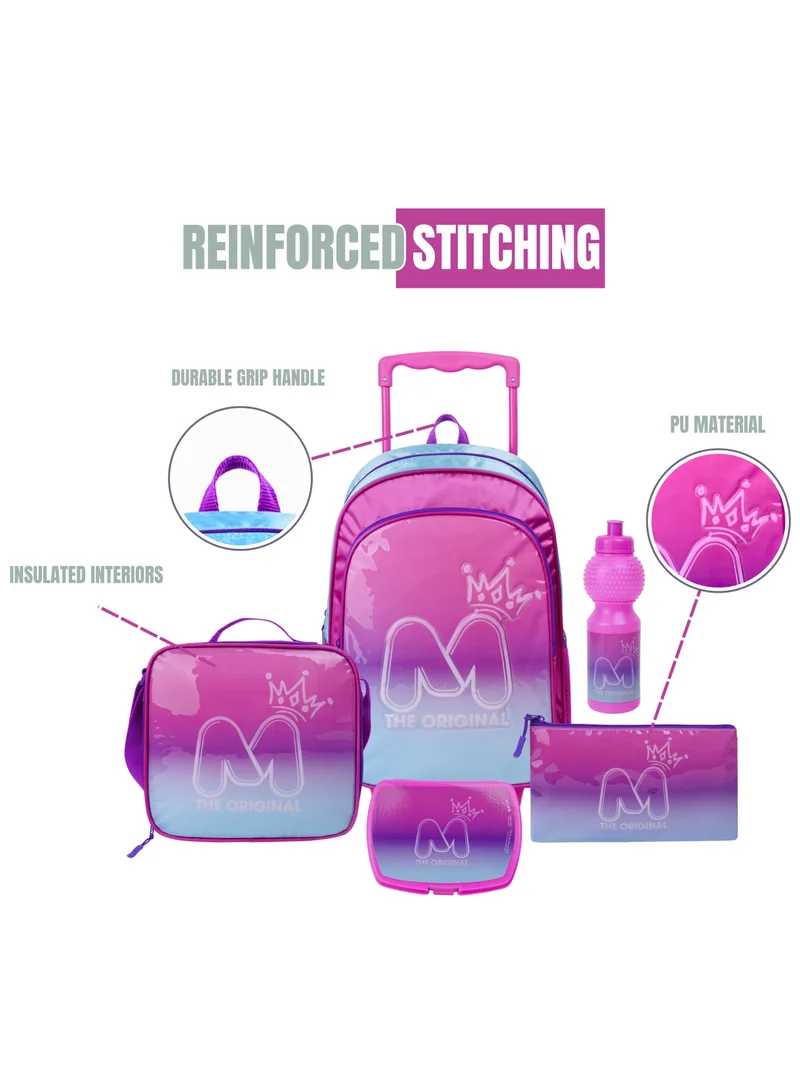 ترو كير Trucare Motto CBPC6 5In1 Trolley Box Set 16" I Trolley I Lunch Bag I Water Bottle I Pencil Case I Lunch Box I Packaging