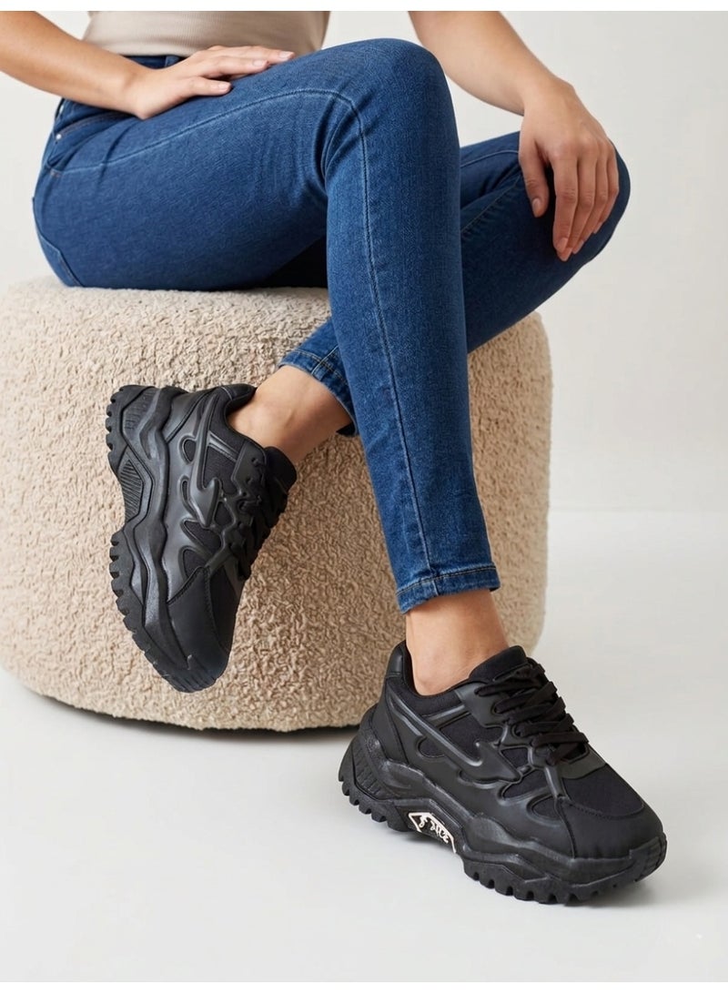 فيبراندا كوتشي نسائي أنيق بتصميم عصري يمنحك مظهرًا شبابيًا L-5-اسود - Image 1