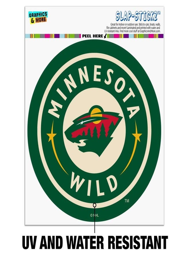 GRAPHICS & MORE NHL Minnesota Wild Logo Automotive Car Window Locker Circle Bumper Sticker - Image 2