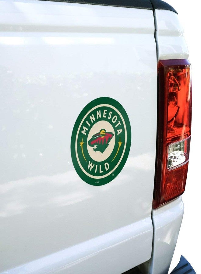 GRAPHICS & MORE NHL Minnesota Wild Logo Automotive Car Window Locker Circle Bumper Sticker - Image 4