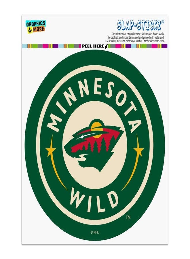 GRAPHICS & MORE NHL Minnesota Wild Logo Automotive Car Window Locker Circle Bumper Sticker - Image 1