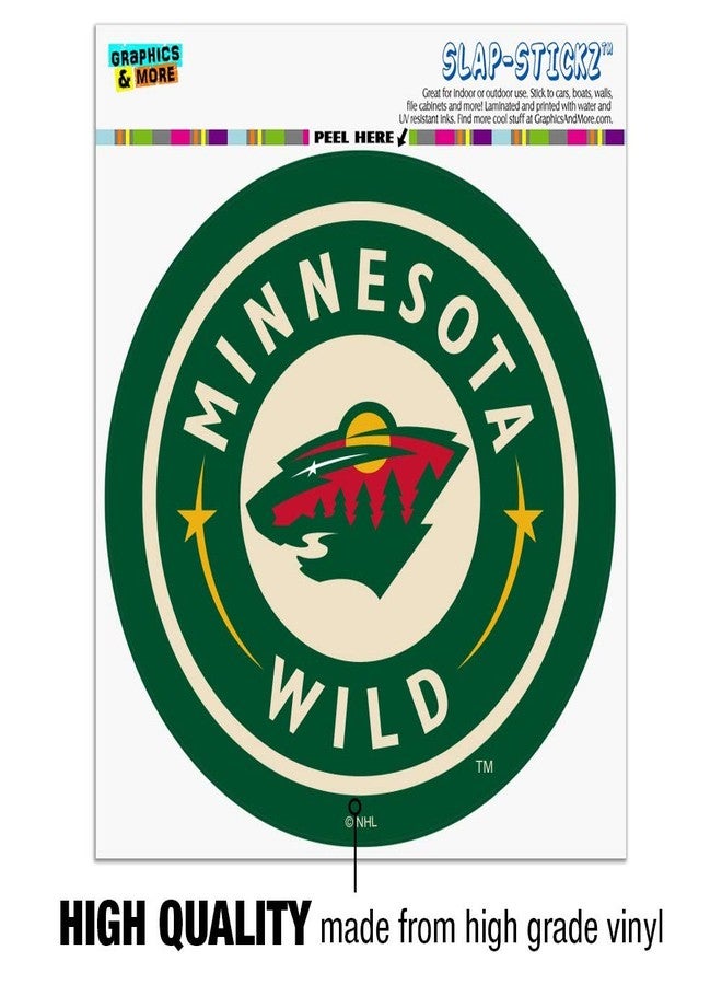 GRAPHICS & MORE NHL Minnesota Wild Logo Automotive Car Window Locker Circle Bumper Sticker - Image 3